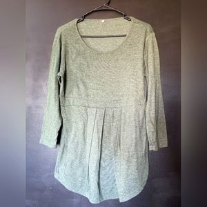Heathered Green Maternity Top